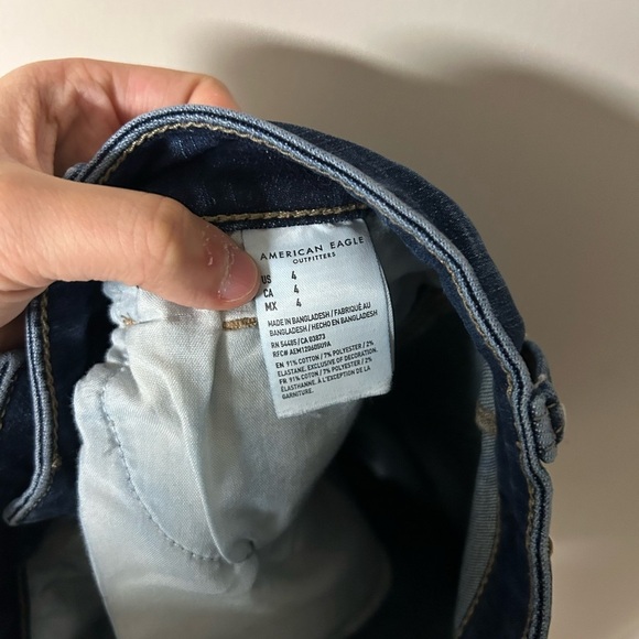 American Eagle Hi-Rose Shortie Jean Shorts - Picture 4 of 4